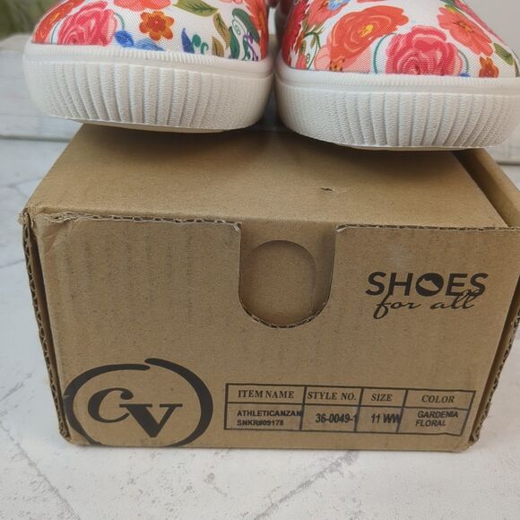 Comfortview Anzani Slip On Sneaker Gardenia Floral Women's 11 WW Extra Wide NEW - Picture 8 of 10